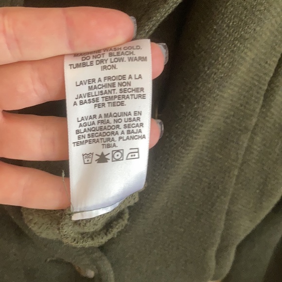 Green double breasted heavy knit pea coat. - Picture 8 of 8